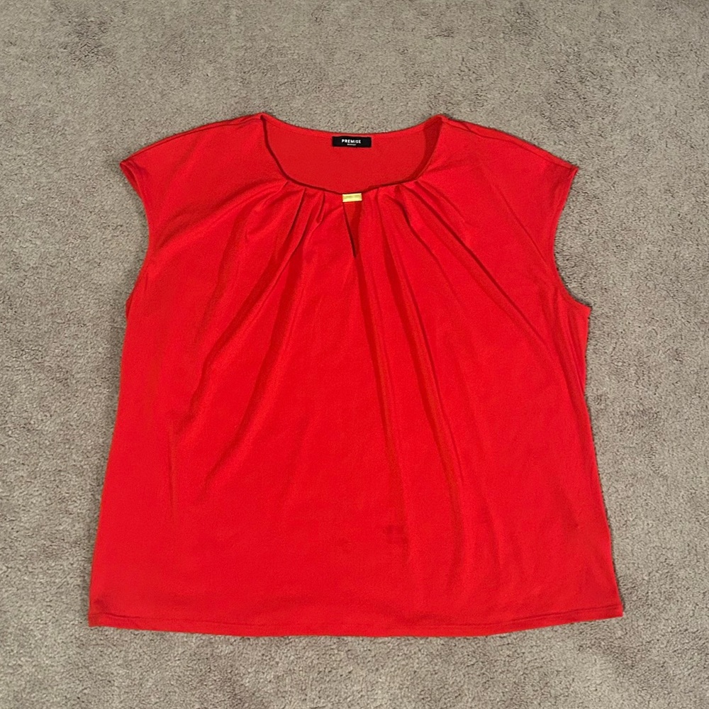 Festive Red Sleeveless Top